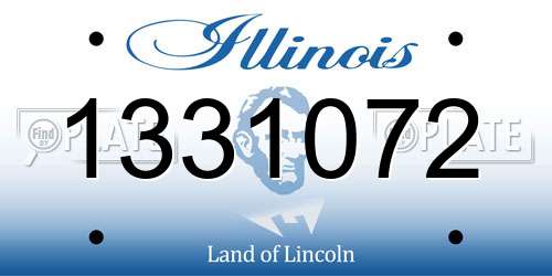 1331072 Illinois License Plate