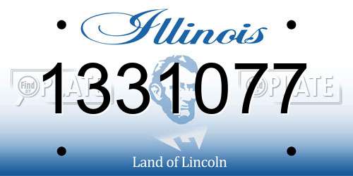 1331077 Illinois License Plate
