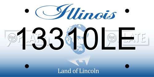 13310LE Illinois License Plate