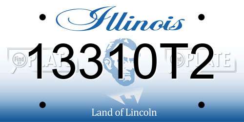 13310T2 Illinois License Plate