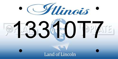 13310T7 Illinois License Plate