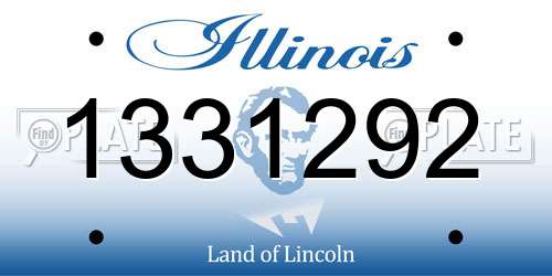 1331292 Illinois License Plate