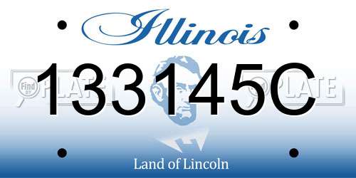 133145C Illinois License Plate