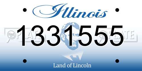 1331555 Illinois License Plate