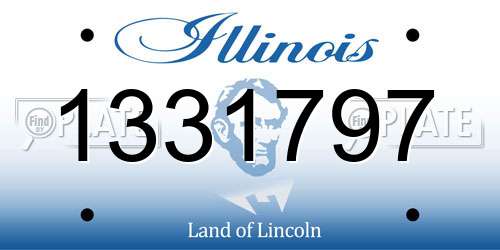 1331797 Illinois License Plate