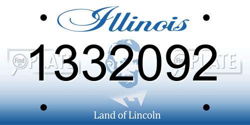 1332092 Illinois License Plate