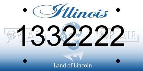 1332222 Illinois License Plate