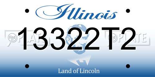 13322T2 Illinois License Plate
