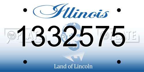1332575 Illinois License Plate