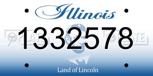 1332578 Illinois License Plate