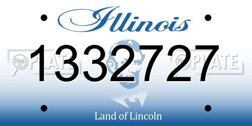 1332727 Illinois License Plate
