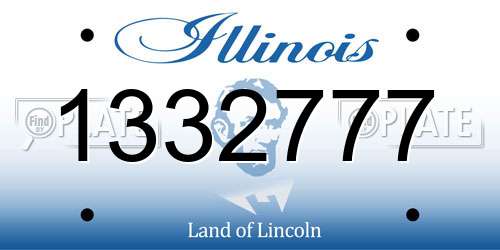 1332777 Illinois License Plate