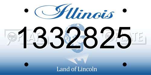 1332825 Illinois License Plate