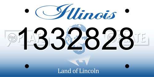 1332828 Illinois License Plate