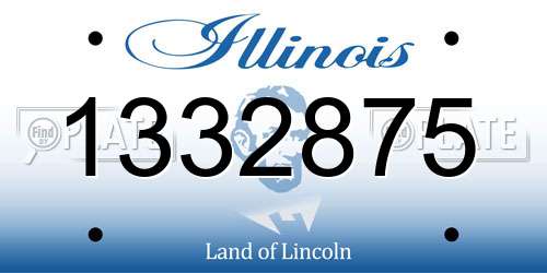 1332875 Illinois License Plate