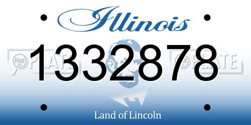 1332878 Illinois License Plate