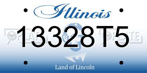 13328T5 Illinois License Plate