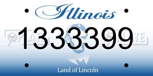 1333399 Illinois License Plate