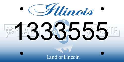 1333555 Illinois License Plate