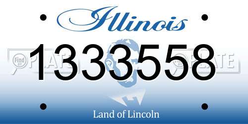 1333558 Illinois License Plate