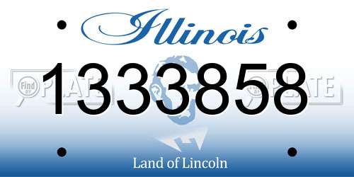 1333858 Illinois License Plate