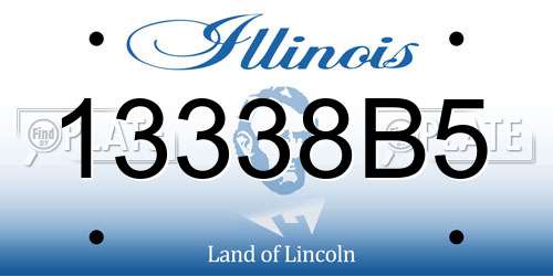 13338B5 Illinois License Plate