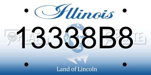 13338B8 Illinois License Plate