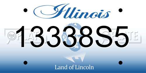 13338S5 Illinois License Plate