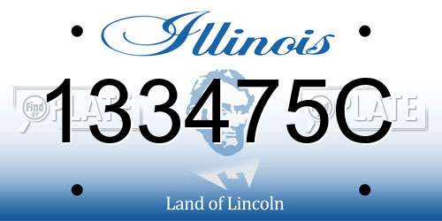 133475C Illinois License Plate