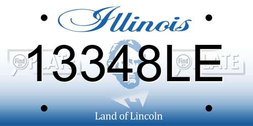 13348LE Illinois License Plate