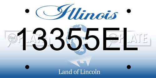 13355EL Illinois License Plate
