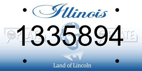 1335894 Illinois License Plate
