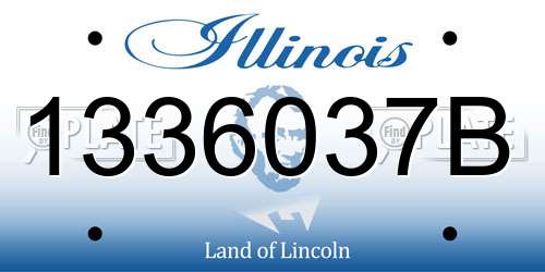 1336037B Illinois License Plate