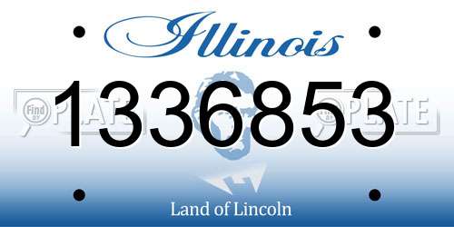 1336853 Illinois License Plate