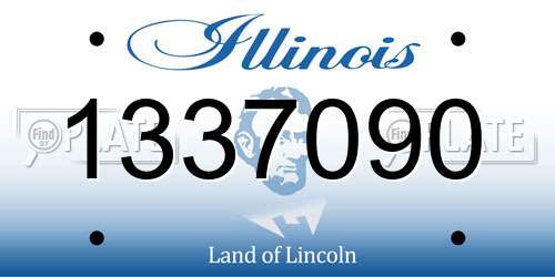 1337090 Illinois License Plate