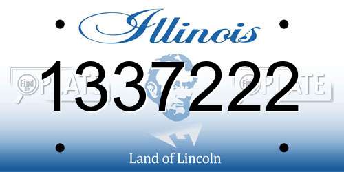 1337222 Illinois License Plate