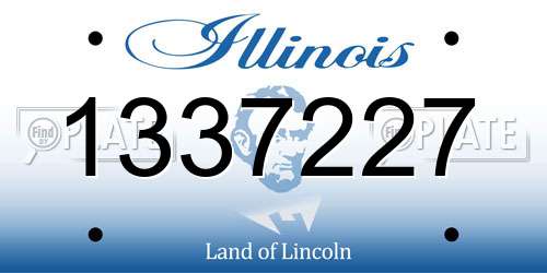 1337227 Illinois License Plate