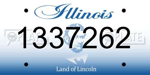 1337262 Illinois License Plate