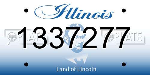 1337277 Illinois License Plate