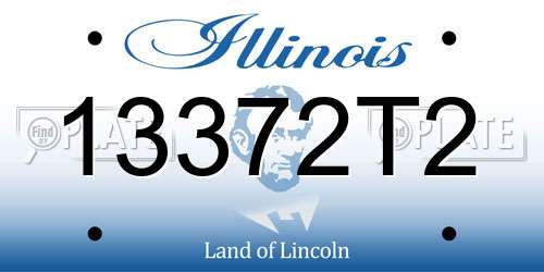13372T2 Illinois License Plate