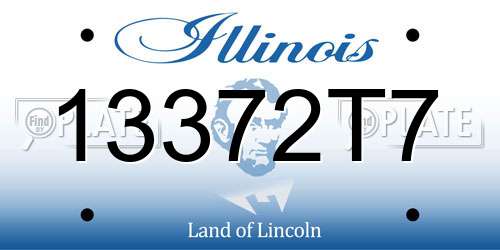 13372T7 Illinois License Plate