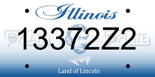 13372Z2 Illinois License Plate