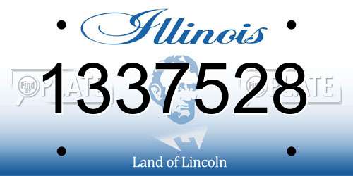 1337528 Illinois License Plate