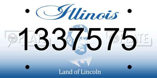1337575 Illinois License Plate