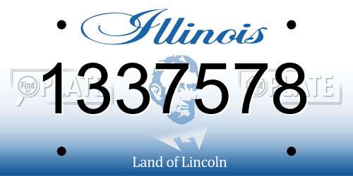 1337578 Illinois License Plate