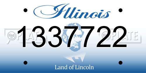 1337722 Illinois License Plate