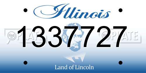 1337727 Illinois License Plate