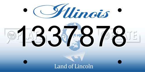 1337878 Illinois License Plate