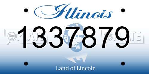 1337879 Illinois License Plate