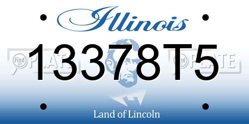 13378T5 Illinois License Plate